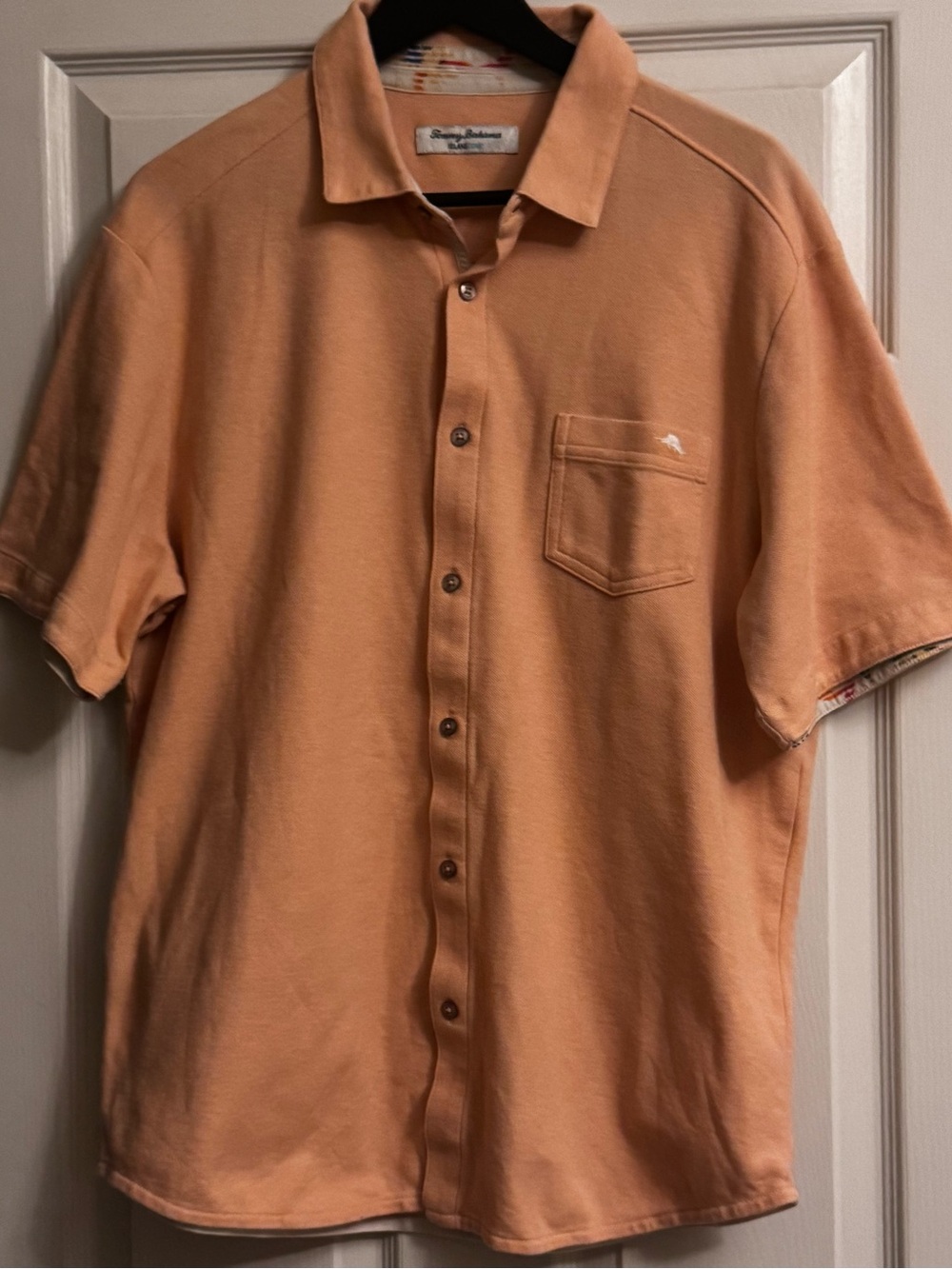 Tommy Bahama Island Zone Peach Short-Sleeve Button-Down Shirt